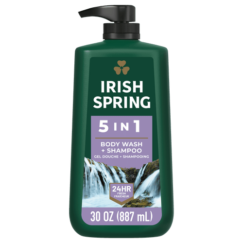 Irish Spring 5 in 1 Mens Body Wash Pump, Body Wash for Men, 30 Oz Pump EasyOptionXY LLC