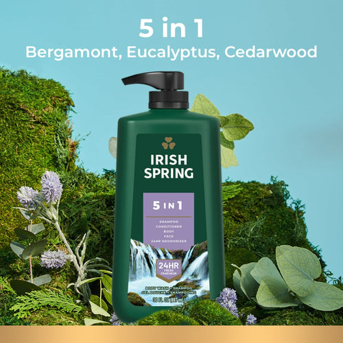Irish Spring 5 in 1 Mens Body Wash Pump, Body Wash for Men, 30 Oz Pump EasyOptionXY LLC