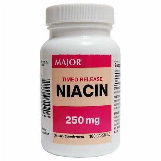 Major Timed Release Niacin Dietary Supplement 250 Mg