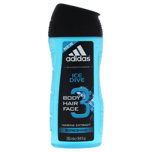 Adidas Ice Dive 3 Hair & Body Wash Marine Extract Refreshing , 8.4 oz Shower Gel EasyOptionXY LLC