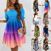 Boho Breeze Off-Shoulder Pleated Dress – Stylish Cowgirl Casual Wear