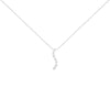 AGS Certified 14k White Gold 3.0 Cttw Baguette and Brilliant Round-Cut Diamond Journey 18" Pendant Necklace (K-L Color, I1-I2 Clarity)
