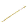 14K Yellow Gold 8 1/5 Cttw Baguette and Princess-Cut Diamond Geometric Twist Link Bracelet (G-H Color, VS1-VS2 Clarity) - Size 7"