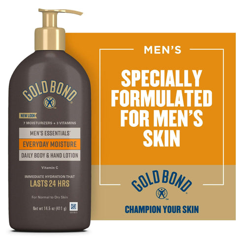 Gold Bond Men's Essentials Everyday Body and Hand Lotion & Cream for Dry Skin 14.5oz EasyOptionXY LLC