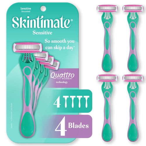 Skintimate Schick Sensitive Skin Women's Disposable Razors - 4ct