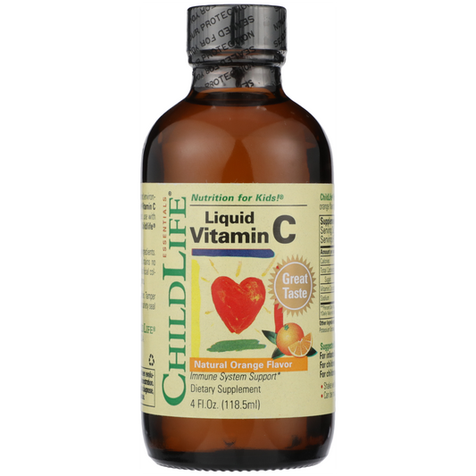 ChildLife Essentials, Liquid Vitamin C, Natural Orange Flavor, 4 Fl Oz (118.5 mL)