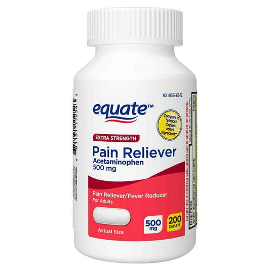 Equate Extra Strength Acetaminophen Caplets; 500 mg 200 Count EasyOptionXY LLC