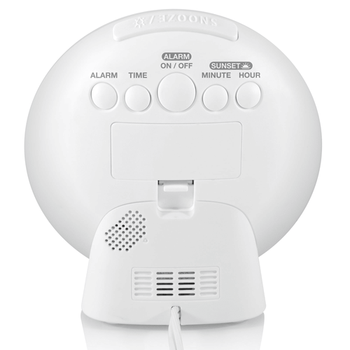 Westclox 5" White Electric Sunrise Simulator Alarm Clock with Digital LED Display and Dimmable Nightlight EasyOptionXY LLC