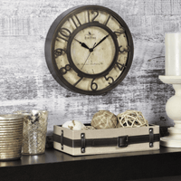 FirsTime & Co. Bronze Raised Number Wall Clock, Traditional, Analog, 8 x 2 x 8 in EasyOptionXY LLC