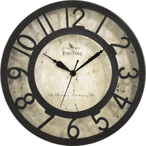 FirsTime & Co. Bronze Raised Number Wall Clock, Traditional, Analog, 8 x 2 x 8 in EasyOptionXY LLC