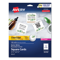 Avery® Square Clean Edge® Cards with Sure Feed® Technology
