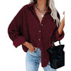 Corduroy Country Chic Shirt – Stylish Single-Breasted Cowgirl Shirt