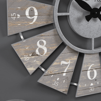 FirsTime & Co. Gray Numeral Windmill Wall Clock, Farmhouse, Analog, 24 x 2 x 24 in EasyOptionXY LLC