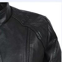 Black Leather Motorcycle Jacket | Stylish and Warm for Bikers & Nightlife