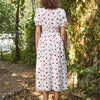 Strawberry Fields Summer Dress - Playful Floral Chiffon Dress for Women