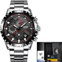 Business Elegant Men's  Watch With Chronometers Day View  Fluorescent Hands Excellent Look Unique Design Perfect Gift For Your Man