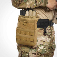 Tactical Dump Pouch Molle Storage Bag Tactical Waist Bag, Drawstring Folding Magazine Dump Bag