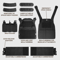 Votagoo 1000D Nylon Military Vest Quick Release Y014 Tactical Vest