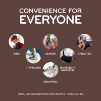 Brown Stretchy Tieless Silicone Elastic Shoelaces | 20 Straps The Original Stretchlace