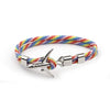 Modern Fashion Airplane Anchor Bracelets Men Charm Rope Chain Paracord Bracelet Women Male Air Force Style Wrap Metal Sport Hook Gift