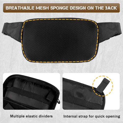 Votagoo Tactical CCW Fanny Bag Adjustable Waist Belt Tactical Waist Bag Handgun Pouch