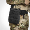Tactical Dump Pouch Molle Storage Bag Tactical Waist Bag, Drawstring Folding Magazine Dump Bag