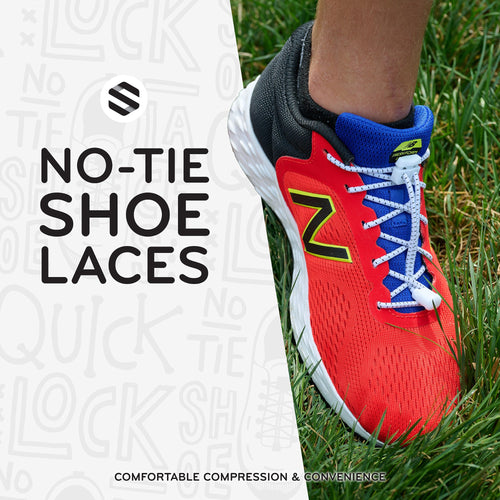 White Quick Lock No Tie Elastic Shoelaces The Original Stretchlace