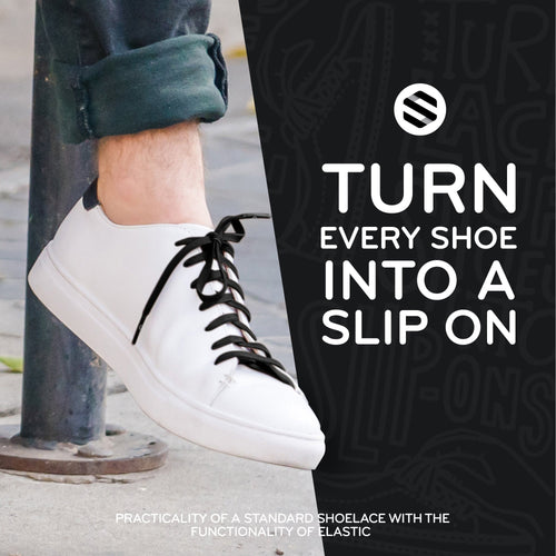 Black Flat Elastic Stretch Shoe Laces The Original Stretchlace