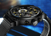 Men's Multifunction Analog Quartz Watches Waterproof Wrist Watch With Stainless Steel Mesh Band Excellent Design Perfect Gift