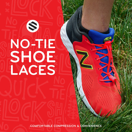 Red Quick Lock No Tie Elastic Shoelaces The Original Stretchlace