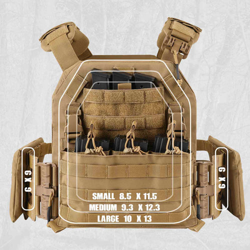 Votagoo Outdoor 1000D Nylon Tactical Combat Tactic Vest Plate Carrier