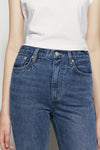 Two Shots High Rise Straight Crop Jeans HJ013