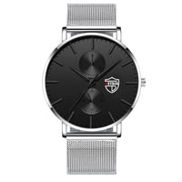 Black 3Bar Watch Men Women'S Watches Ladies Watch With Crystals  Fashion Stainless Steel Band Comfortable Wristwatch
