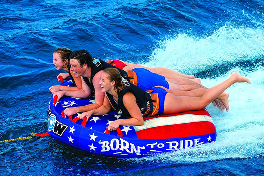 WOW Sports Born to Ride 3 Person 3P Towable (22-WTO-3982) Jupiter Gear