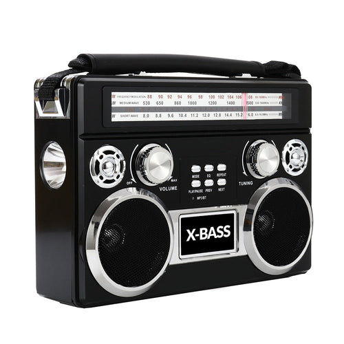 Portable 3 Band Radio with Bluetooth and Flashlight (SC-1097BT) Jupiter Gear