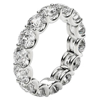 Round Cut Lab Grown Diamond Eternity Ring in 14k White Gold (6 cttw FG/VS2)