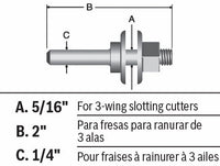 BOSCH 92813C 5/16 In. Arbor for Slotting Cutters