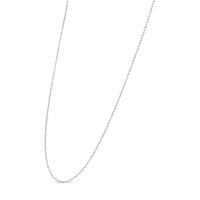 .925 Sterling Silver 0.7mm Slim and Dainty Unisex 18" Inch Ball Bead Chain Necklace