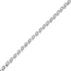 .925 Sterling Silver 1.0 Cttw Diamond Spiral Wave Curved-Link 7" Tennis Bracelet (I-J Color, I3 Clarity)