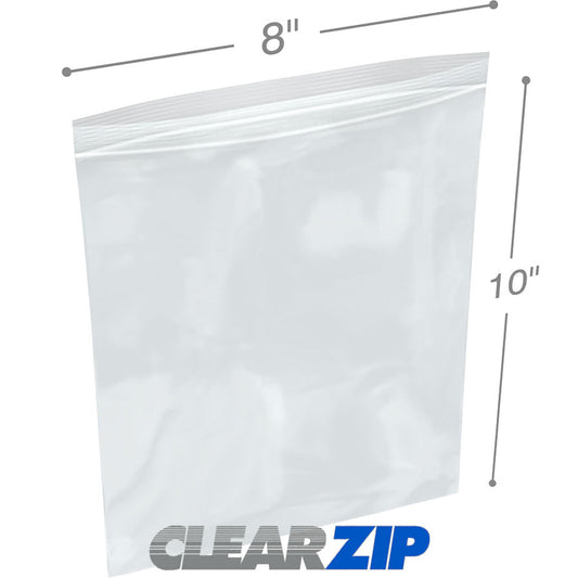 Clear 2 Mil Zip Lock Bags (8x10 inch, 1000 Count)
