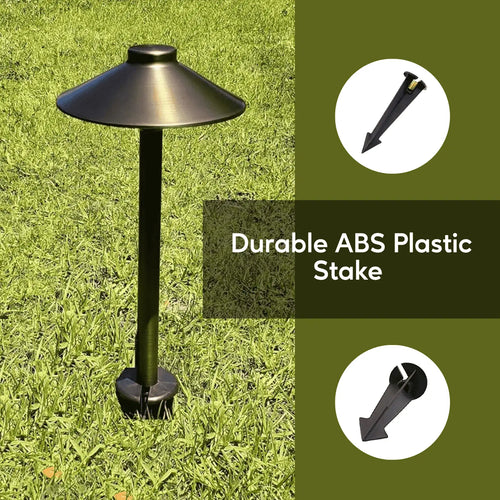 9-Inch In-Ground Stake with Solid Brass 1/2" NPT Thread