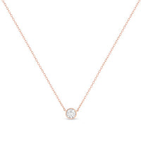 .925 Sterling Silver 1/2 Cttw Diamond Bezel 18" Pendant Necklace (I-J Color, I2-I3 Clarity)