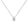 14K White Gold 1/5 Cttw Pear Shape Solitaire Diamond 18" Pendant Necklace (G-H Color, VS2-SI1 Clarity)
