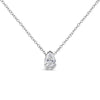 14K White Gold 1/5 Cttw Pear Shape Solitaire Diamond 18" Pendant Necklace (G-H Color, VS2-SI1 Clarity)