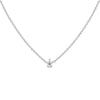 14K White Gold 1/10 Cttw Pear Shape Lab Grown Diamond Solitaire Pendant Necklace (F-G Color, VS2-SI1 Clarity)