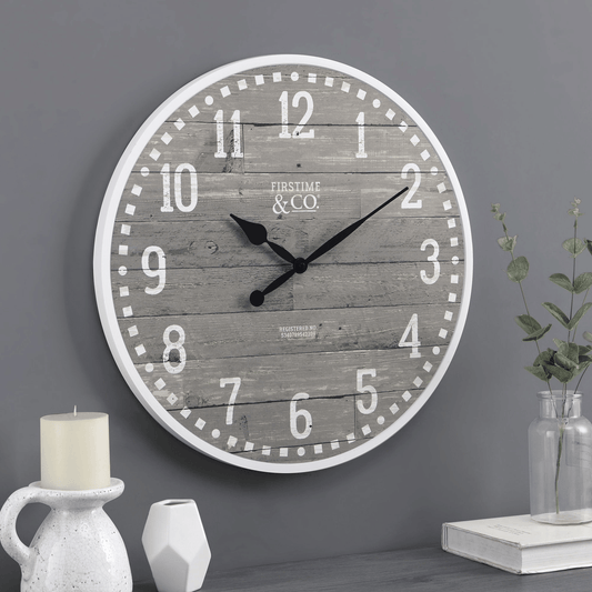FirsTime & Co. Gray Arlo Wall Clock, Farmhouse, Analog, 20 x 2 x 20 in EasyOptionXY LLC