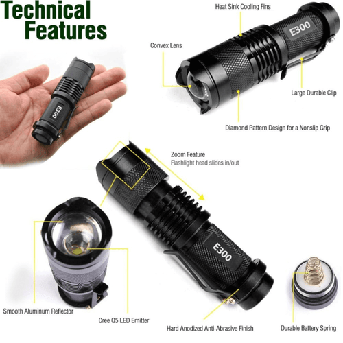 EcoGear FX E300 EDC Tactical Flashlight