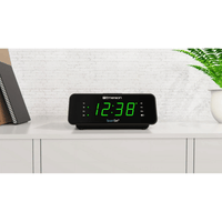 Emerson Radio Corp. Smart Set Alarm Clock with AM/FM Radio, Dimmer, Sleep Timer and 0.9" LED Display, CKS1900 EasyOptionXY LLC