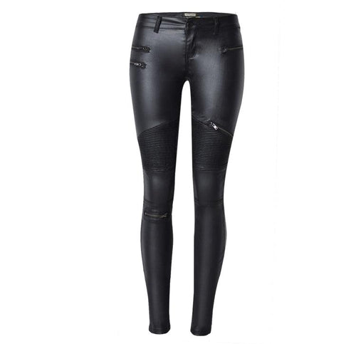 Rebel Rider Multi-Zip Skinny Motorcycle Pants - Edgy Street Style & Bold Fit