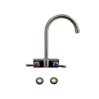 BK Resources Evolution Splash Mount Stainless Steel Faucet